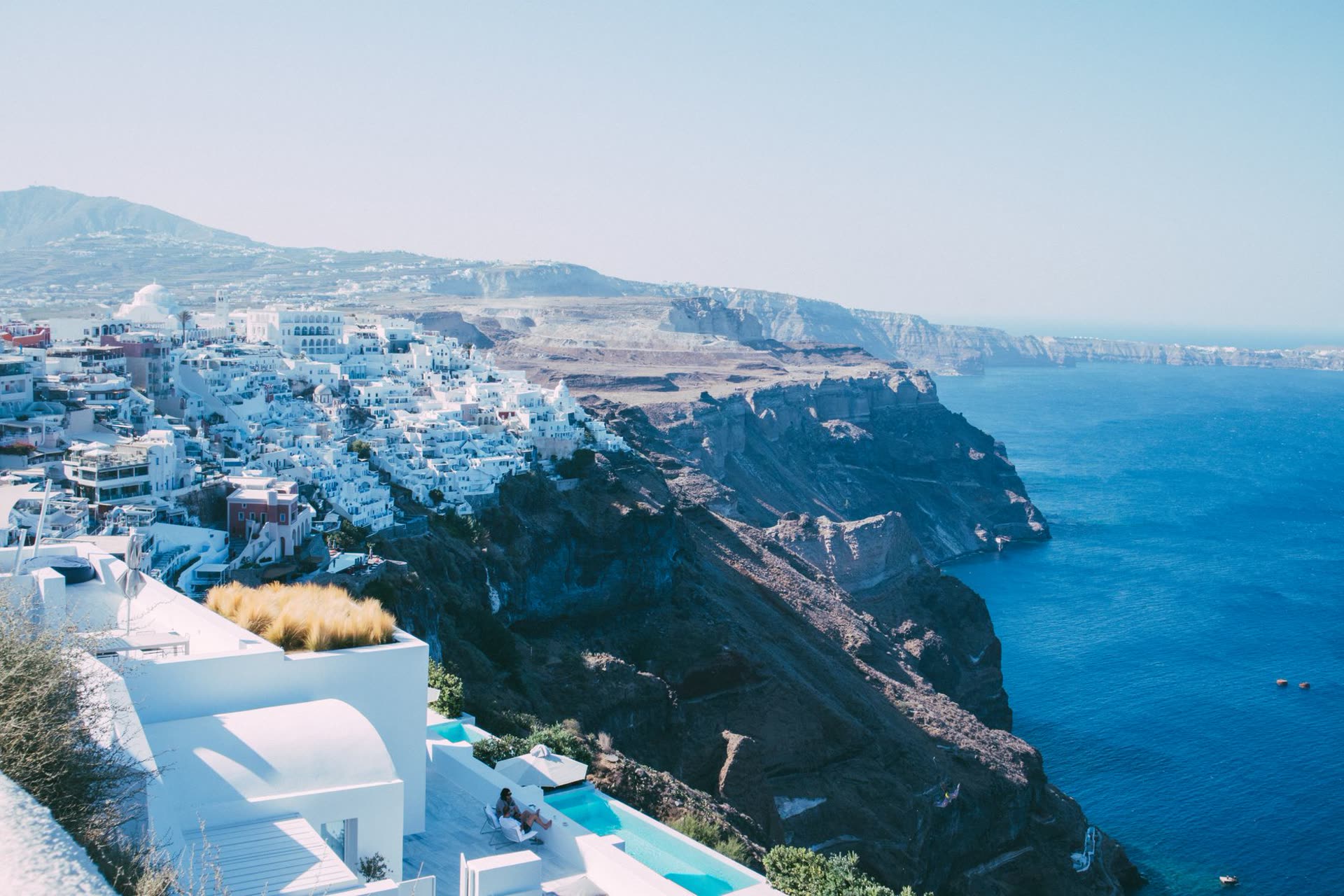 Aegean cliffs and Cycladic light