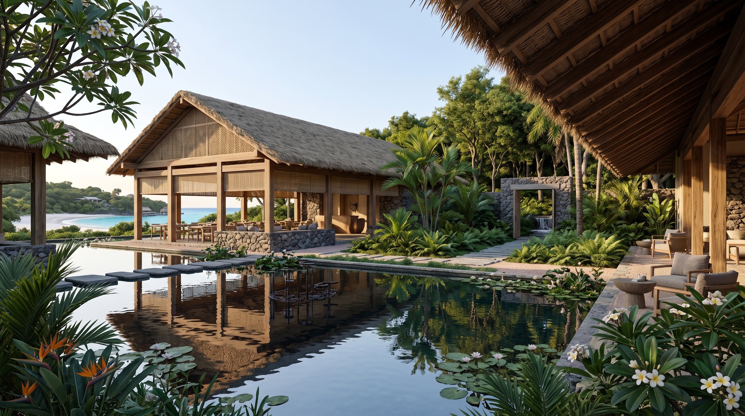 Five Bays Eco Estate concept visualization - same resort concept from an alternate angle.