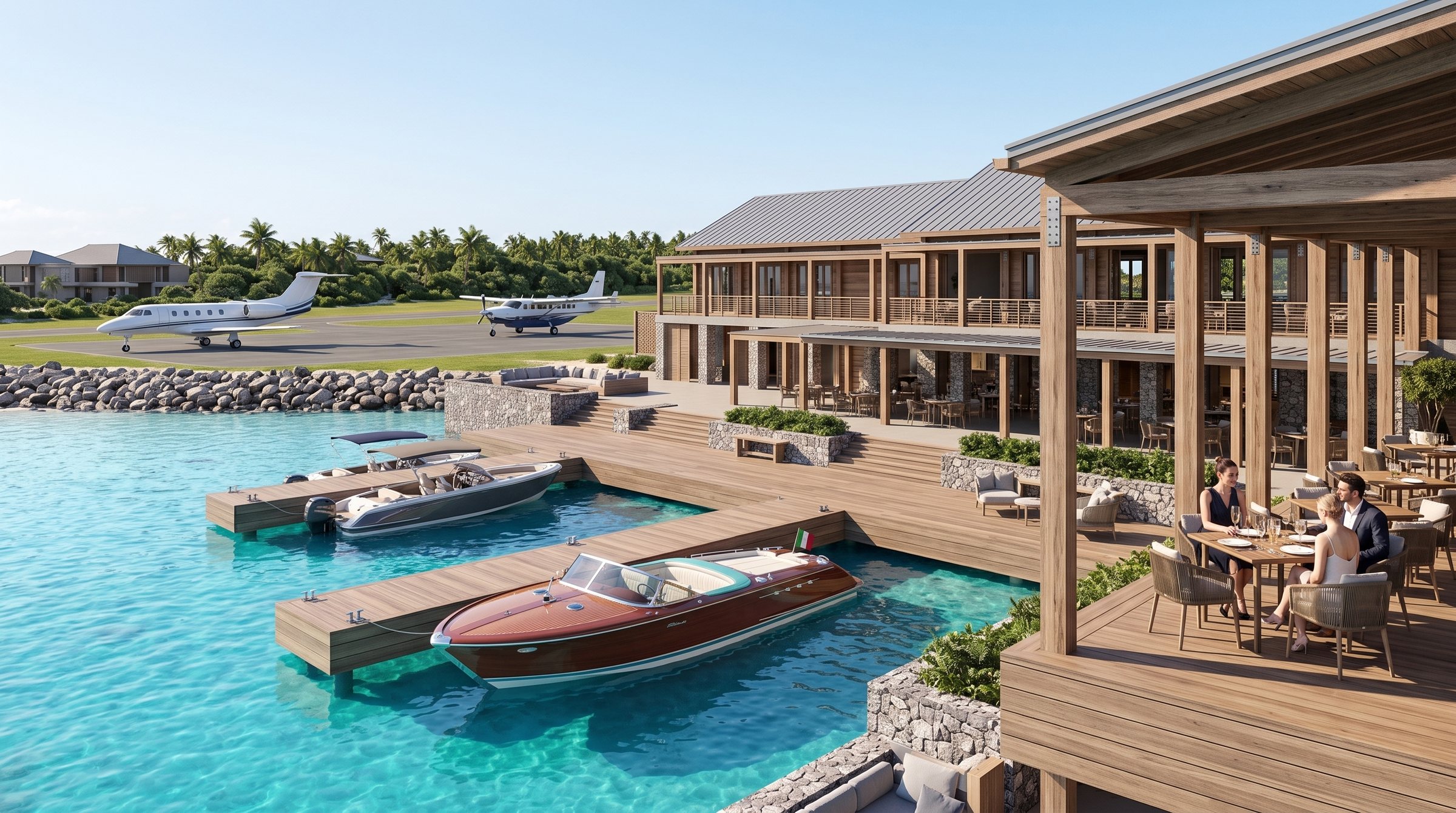 Katafanga Blue Lagoon Completion Resort concept visualization - same resort concept from an alternate angle.