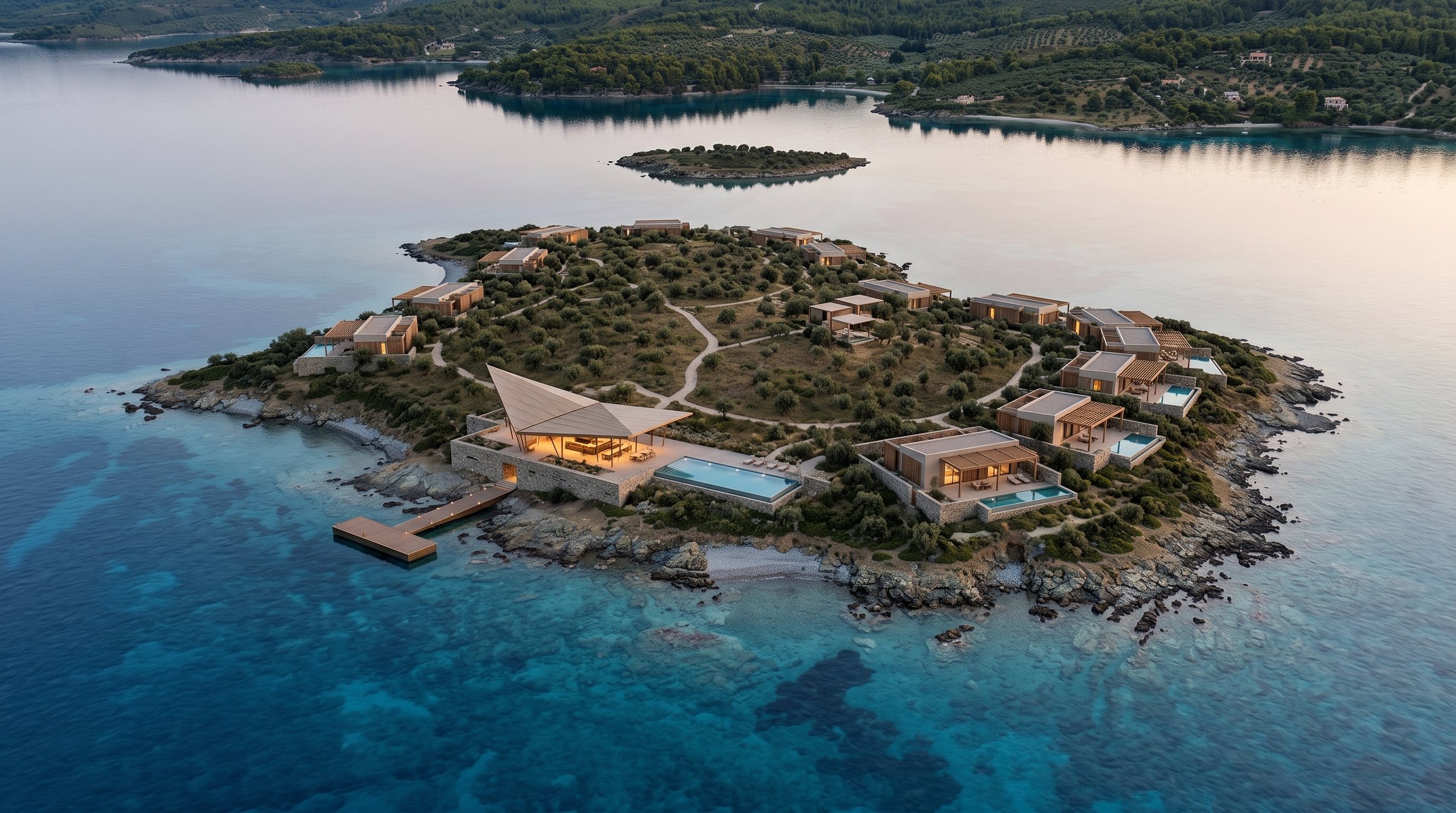 Spalathronisi Sithonia Marine Retreat concept visualization thumbnail.