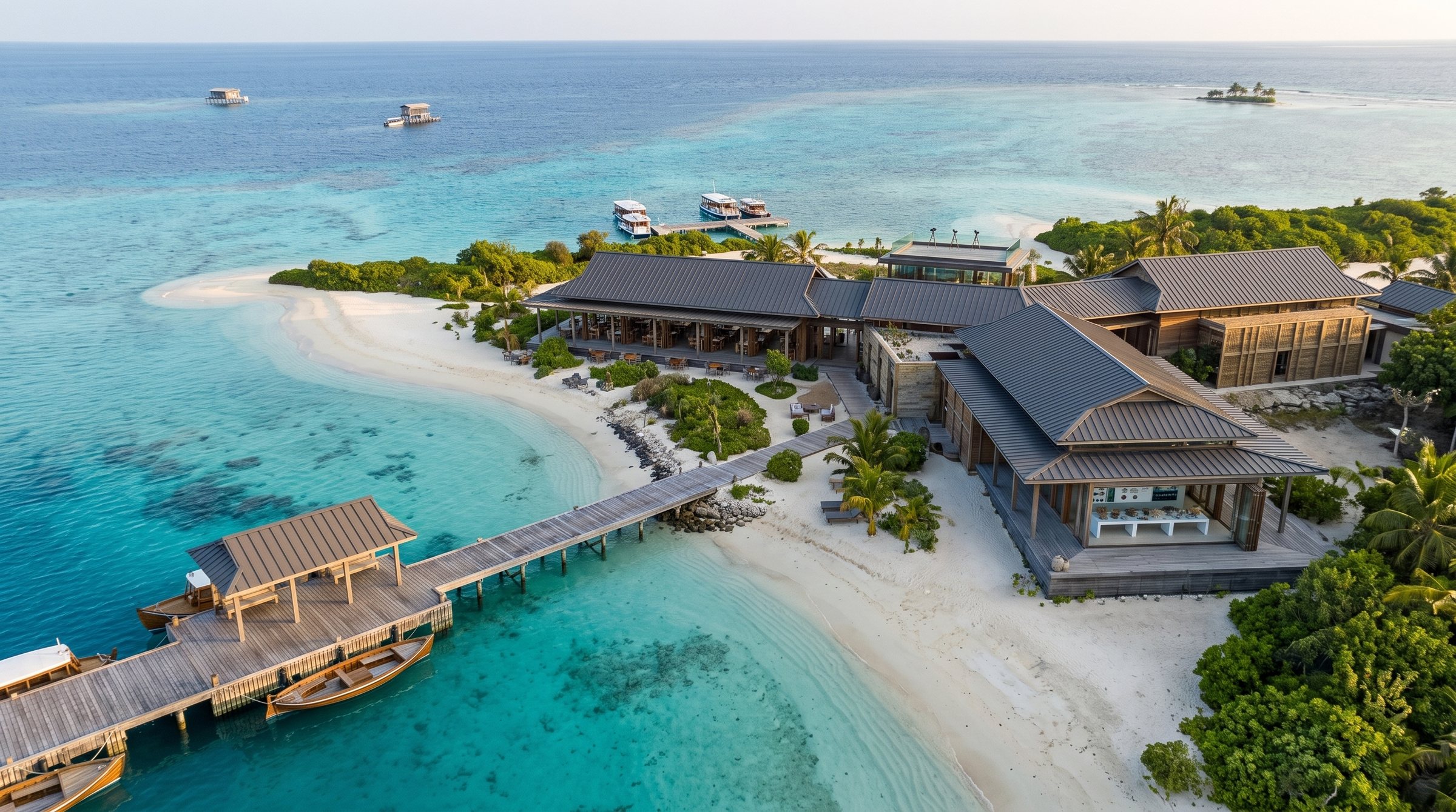 Vanuatu Reef Reserve Resort concept visualization - same resort concept from an alternate angle.