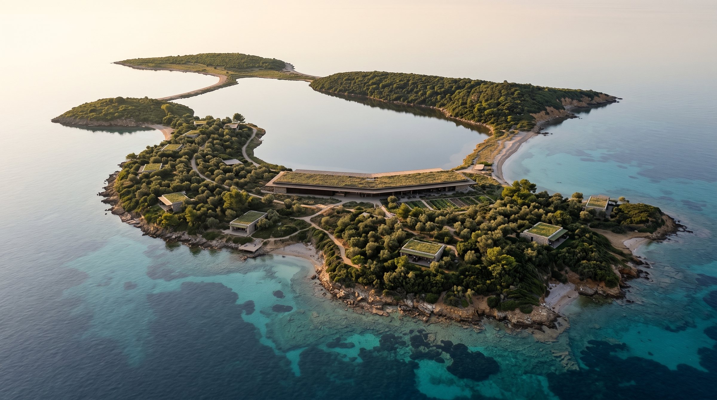 Vouvalos Lagoon Silence Resort concept visualization thumbnail.