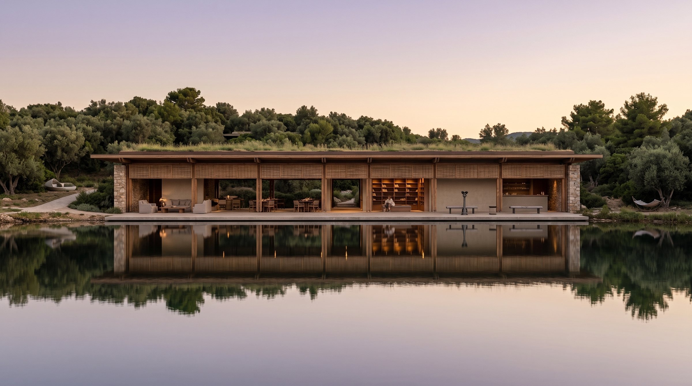 Vouvalos Lagoon Silence Resort concept visualization - same resort concept from an alternate angle.